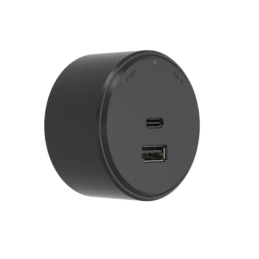 Prise USB-A, USB-C Noir pour rail mipluG