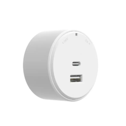 Prise USB-A, USB-C Blanc pour rail mipluG