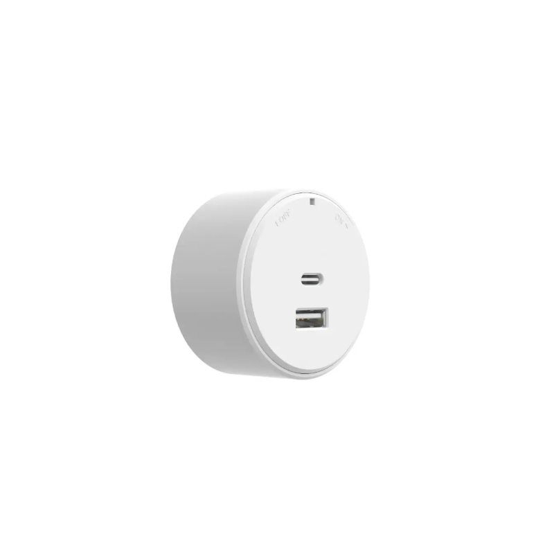 Prise USB-A, USB-C Blanc pour rail mipluG