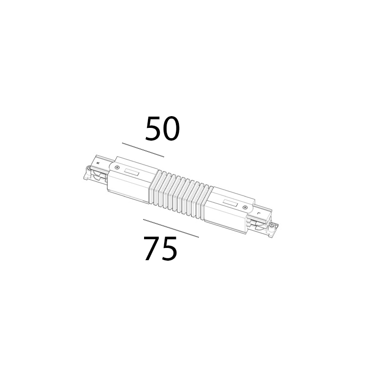 Connexion flexible pour rail TRIO 3ALL Noir