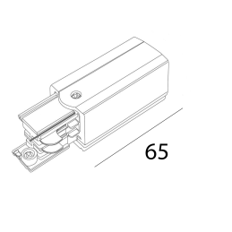 Alimentation gauche pour rail TRIO 3ALL blanc