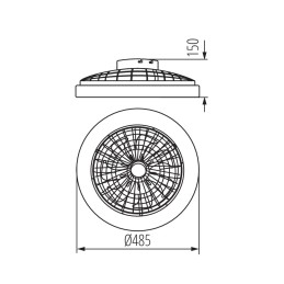 Ventilateur de plafond PLAVE LED CCT 48W Ø48.5cm