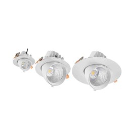 Spot encastré THOR orientable 25W CCT 2800Lm - collerette Ø180 mm - Blanc